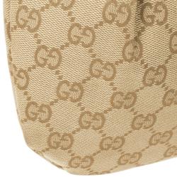 Pre Owned Gucci Monogram Bamboo Handle Bag