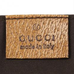 Pre Owned Gucci Monogram Bamboo Handle Bag