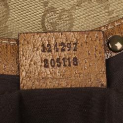 Pre Owned Gucci Monogram Bamboo Handle Bag