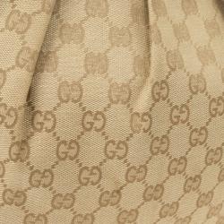 Pre Owned Gucci Monogram Bamboo Handle Bag