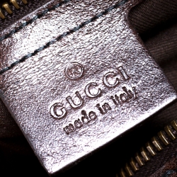 Pre Owned حقيبة بوسطن غوتشي بابوسكا فابل GG  كانفاس مقوي كريستال بنية