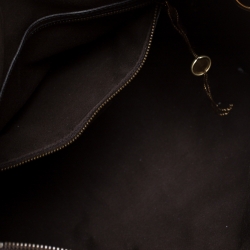 Pre Owned حقيبة بوسطن غوتشي بابوسكا فابل GG  كانفاس مقوي كريستال بنية