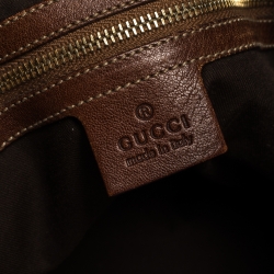 Pre Owned Gucci Brown/Beige GG Canvas and Leather Medium Pelham Shoulder Bag