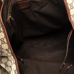 Pre Owned Gucci Brown/Beige GG Canvas and Leather Medium Pelham Shoulder Bag