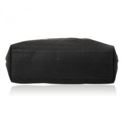 Pre Owned Gucci Black GG Monogram Canvas &amp; Leather Large Tote Bag