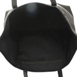 Pre Owned Gucci Black GG Monogram Canvas &amp; Leather Large Tote Bag