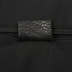 Pre Owned Gucci Black GG Monogram Canvas &amp; Leather Large Tote Bag