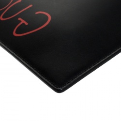 مملوكة مسبقًا Gucci Black Leather Guccighost Life is Gucci Clutch