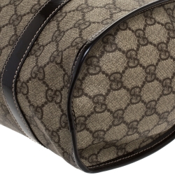 مملوكة مسبقًا Gucci Beige/Brown GG Supreme Canvas and Patent Leather Jackie O Hobo