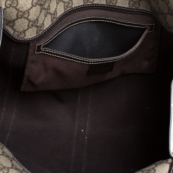 مملوكة مسبقًا Gucci Beige/Brown GG Supreme Canvas and Patent Leather Jackie O Hobo