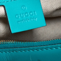 مملوكة مسبقًا Gucci Beige/Blue GG Canvas and Leather Medium Vintage Web Boston Bag