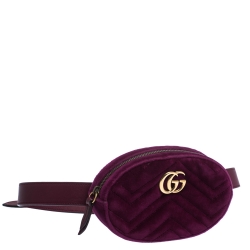 مملوكة مسبقًا حقيبة غوتشي حزام مارمونت GG  جلد ماتيلاس حمراء