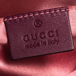 مملوكة مسبقًا حقيبة غوتشي حزام مارمونت GG  جلد ماتيلاس حمراء