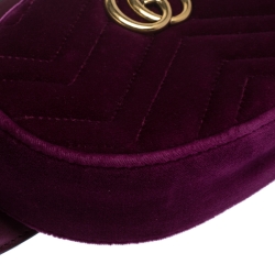 مملوكة مسبقًا حقيبة غوتشي حزام مارمونت GG  جلد ماتيلاس حمراء