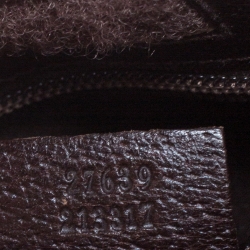 Pre Owned Gucci Brown GG Canvas and Leather Web Messenger Bag
