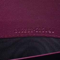 Pre Owned Gucci Burgundy Guccissima Leather Flap Continental Wallet