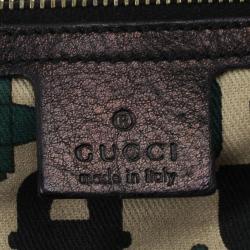 مملوكة مسبقًا Gucci Black Leather Indy Top Handle Bag