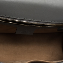 Pre Owned حقيبة كتف غوتشي سيلفي سلسلة متشابكة صغيرة جلد أسود