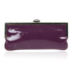 مملوكة مسبقًا Gucci Purple Patent Framed Clutch