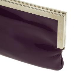 مملوكة مسبقًا Gucci Purple Patent Framed Clutch