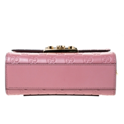مملوكة مسبقًا Gucci Pink Guccissima Leather Small Padlock Shoulder Bag
