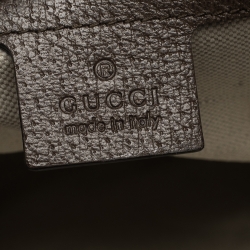 Pre Owned Gucci Beige GG Supreme Canvas Tiger Patch Paramour Tote