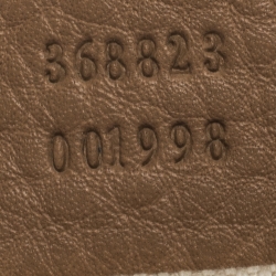 Pre Owned Gucci Beige Leather Mini Bamboo Top Handle Bag