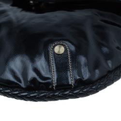 Pre Owned Gucci Black Patent Britt Tassel Flap Bag