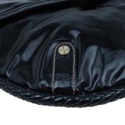 Pre Owned Gucci Black Patent Britt Tassel Flap Bag