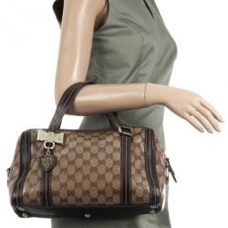 Pre Owned Gucci Duchessa Medium Boston Satchel Handbag