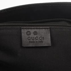 مملوكة مسبقًا Gucci Monogram Medium Tote with Brown Leather Trim