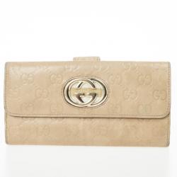 Gucci Beige Guccissima Continental Wallet