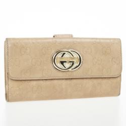 Gucci Beige Guccissima Continental Wallet