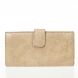 Gucci Beige Guccissima Continental Wallet