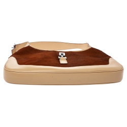 مملوكة مسبقًا Gucci Tan/Beige Calfhair and Leather Jackie O Hobo