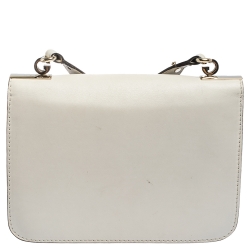 Gucci Cream Leather Medium 1973 Flap Shoulder Bag