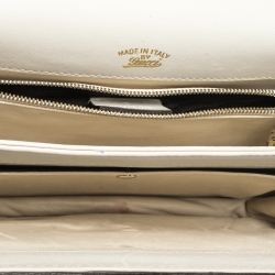 Gucci Cream Leather Medium 1973 Flap Shoulder Bag