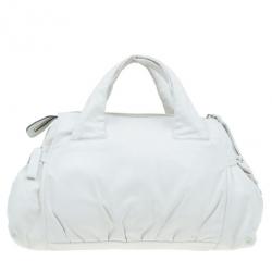 مملوكة مسبقًا حقيبة غوتشي هيستريا جلد أبيض وسط