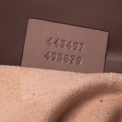 Pre Owned Gucci Nude Beige Matelasse Leather Small GG Marmont Shoulder Bag