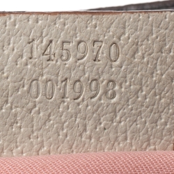 مملوكة مسبقًا Gucci Pink/Cream GG Canvas and Leather Web Baguette