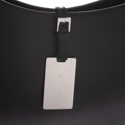 مملوكة مسبقًا Gucci Black Leather Topstitch Hobo