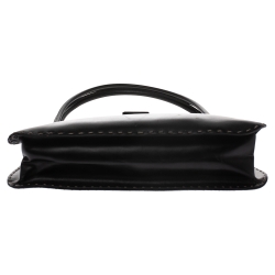 مملوكة مسبقًا Gucci Black Leather Topstitch Hobo