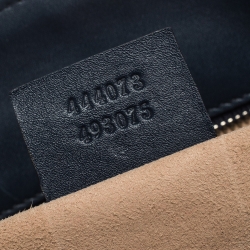 Pre Owned Gucci Navy Blue Matelassé Leather For Ounass Dionysus Tote