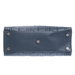 Pre Owned Gucci Navy Blue Matelassé Leather For Ounass Dionysus Tote