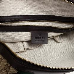 Pre Owned Gucci Web Original GG Canvas Boston