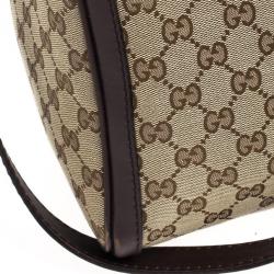 Pre Owned Gucci Web Original GG Canvas Boston