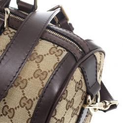 Pre Owned Gucci Web Original GG Canvas Boston