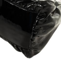 Pre Owned Gucci Black Patent Leather D Ring Large Hobo Bag