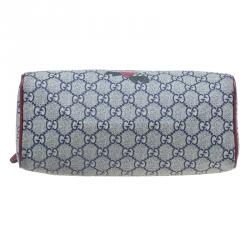 مملوكة مسبقًا حقيبة غوتشي بوسطن كانفاس مقوى GG وجلد أحمر هارت تاتو صغيرة 