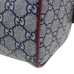 مملوكة مسبقًا حقيبة غوتشي بوسطن كانفاس مقوى GG وجلد أحمر هارت تاتو صغيرة 